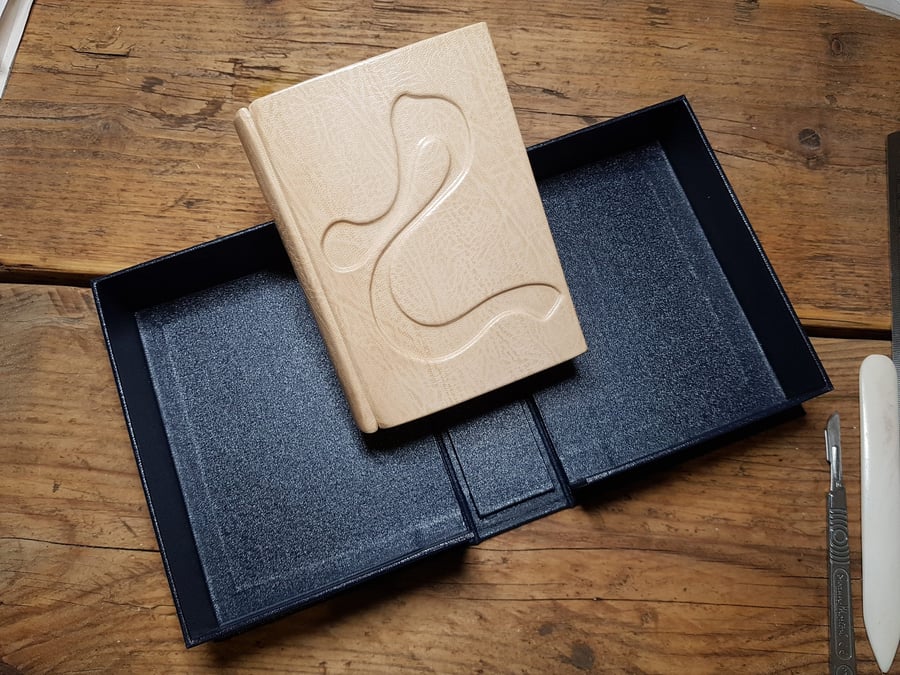 Cream Leather A6 Journal With Clamshell Box
