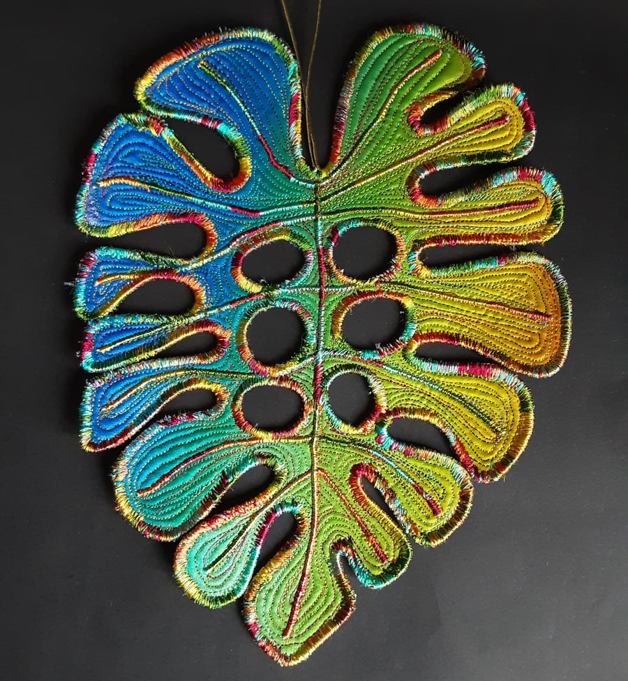 Cheeseplant Leaf Hanging Decoration 