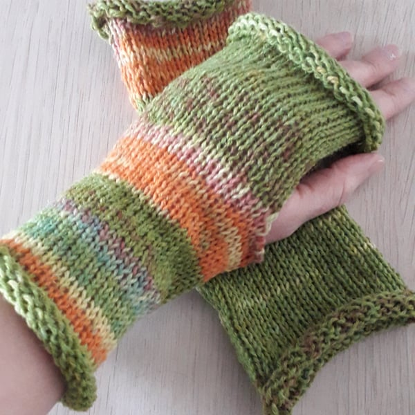 Wristwarmers, Fingerless Mittens, Women's Size