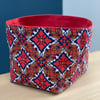 Large Faux suede fabric basket