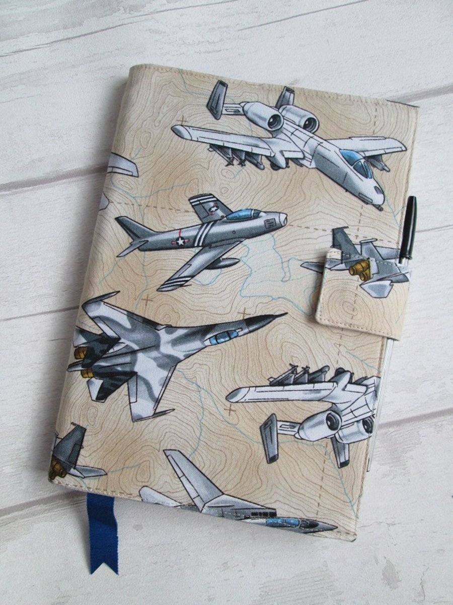 A5 Reusable Notebook Cover - Military Aircraft