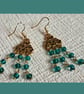 Dark Turquoise Boho Dangle Earrings
