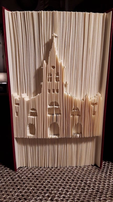 Church CUT & FOLD Book Folding Pattern - EMAILED PDF PATTERN