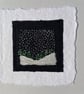 Winter snow scene, hand embroidered keepsake Christmas card. Mini embroidery art - Image 4