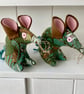 70s Country LASSY Bardfield Moygashel Green Teal Blue  Vintage  Mouse  - Image 1