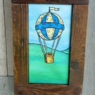 Painting Air Balloon in hand made wooden frame.