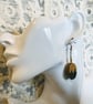  Decoupaged Oval Wood Earrings - Image 2