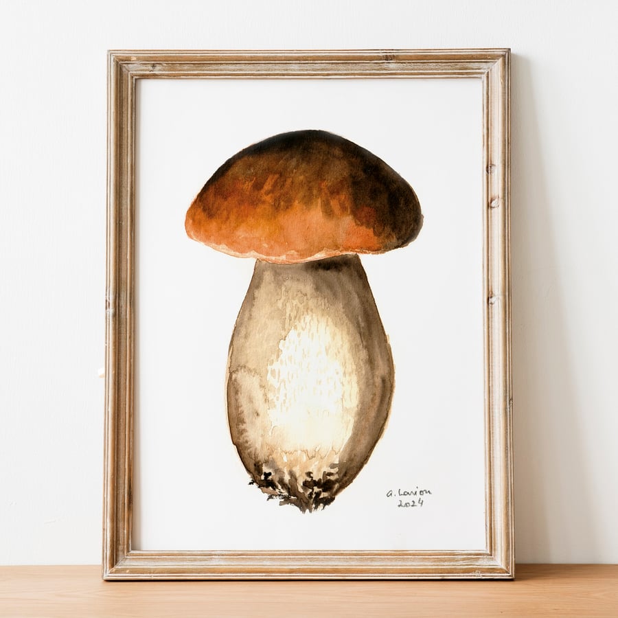 Penny Bun Mushroom A5 Inkjet Print