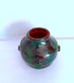 Pottery hand made turquiose bud vase, Small ceramic turquoise green bud vase - Image 1
