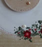 Christmas Card - Wreath With Red Poinsettias- Festive Wishes - Image 3