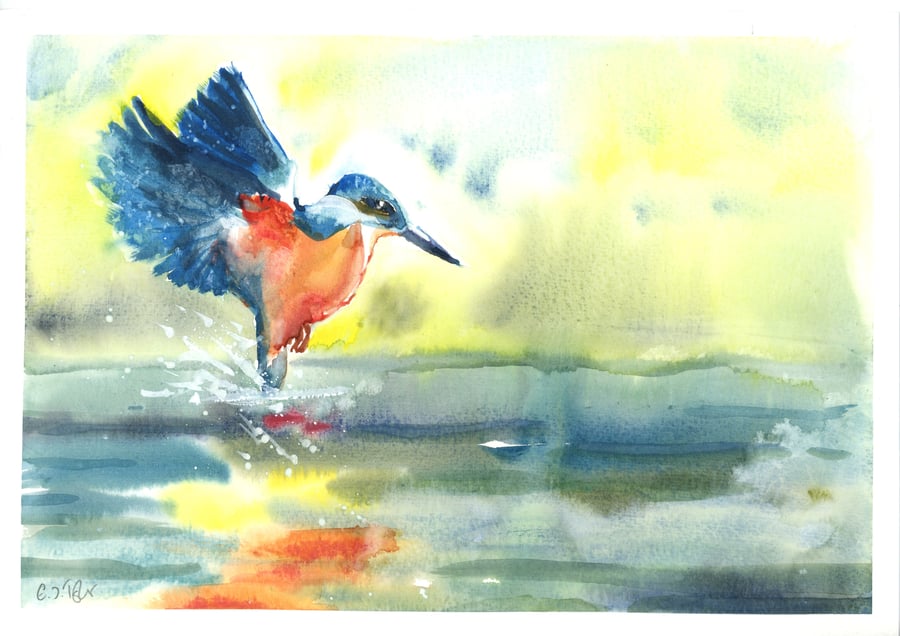 Kingfisher Original Watercolour