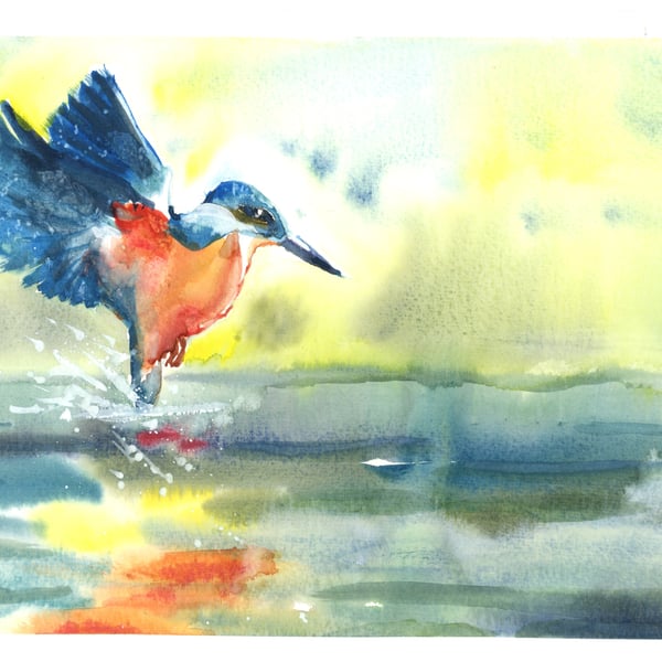 Kingfisher Original Watercolour