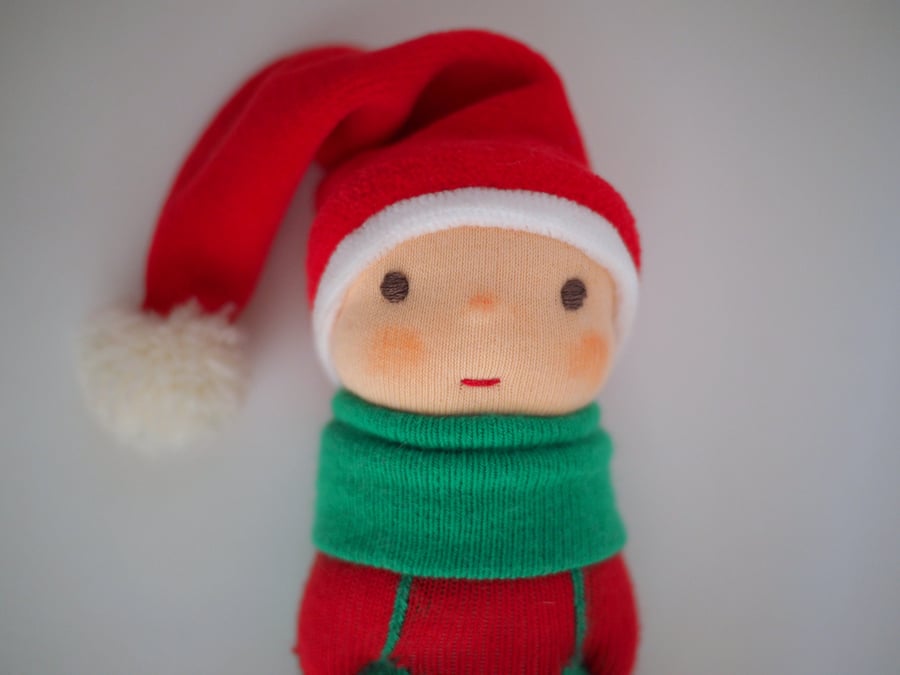Christmas Elf Doll, Waldorf Winter Gnome