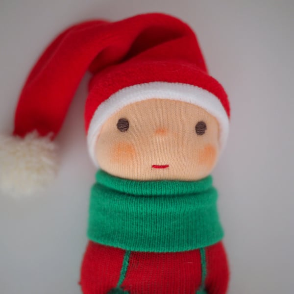 Christmas Elf Doll, Waldorf Winter Gnome