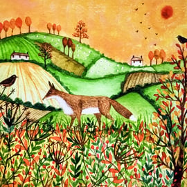 Autumn Fields, giclee print