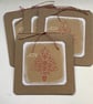 CHRISTMAS CARDS. Scandi-style. ' Joy' ( pack of 4) .Elegant tree. - Image 5