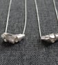 Silver birch bark scroll pendant - textured recycled silver - Image 7