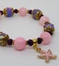 Purple and pink starfish bracelet - Image 3