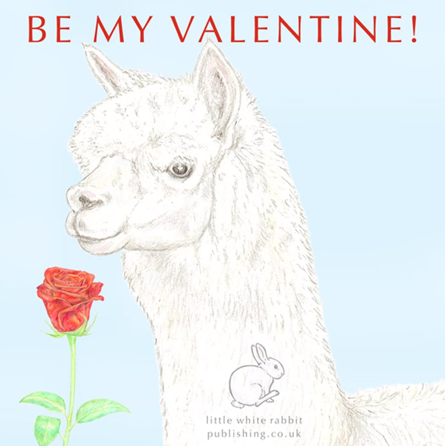 Patrick the Alpaca - Valentine Card