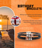 70th Birthday Gift - Personalised Leather Bracelet - Dad Brother Grandad Husband - Image 8