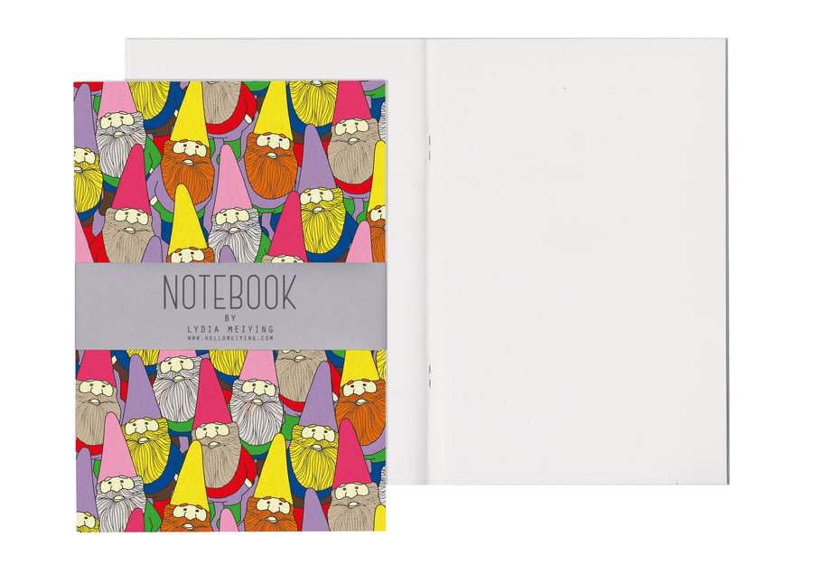 Plain Pages A5 Notebook - Mister Gnome