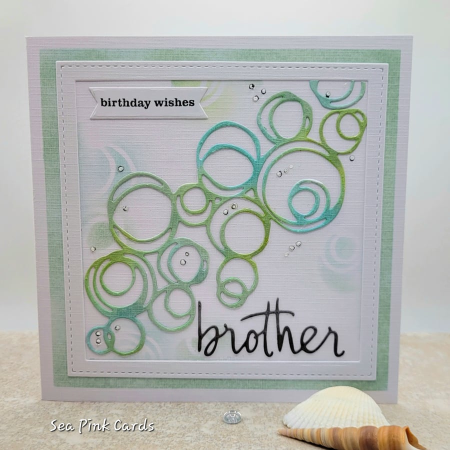 Brother Birthday Card - textured cards, abstract, coastal