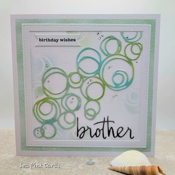 Brother Birthday Card - textured cards, abstract, coastal