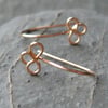  Handmade bronze trefoil earwires x 10 pairs MADE TO ORDER