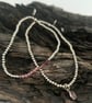 Ruby Tuesday - Sterling Silver & Ruby beaded  bracelet stack - Image 1