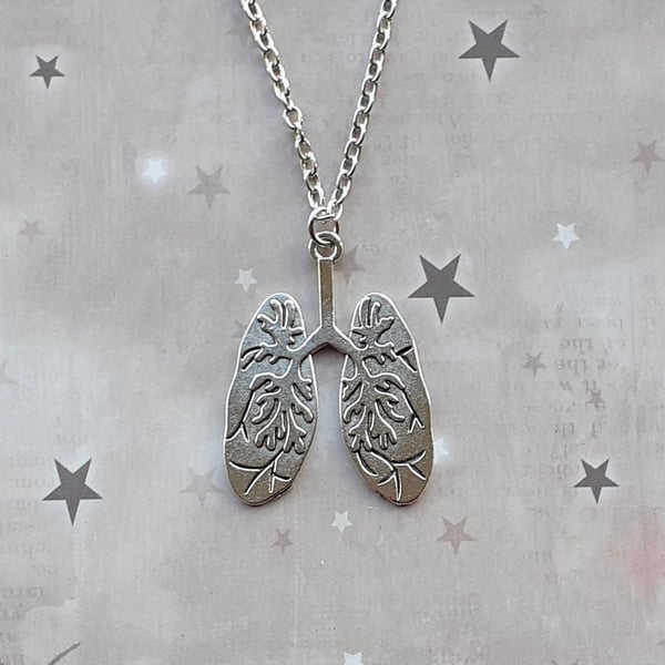Metal Lungs Necklace