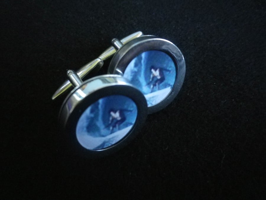 Surfer cufflinksfree shipping, gift wrapped, dynamic image, Ref 1234..