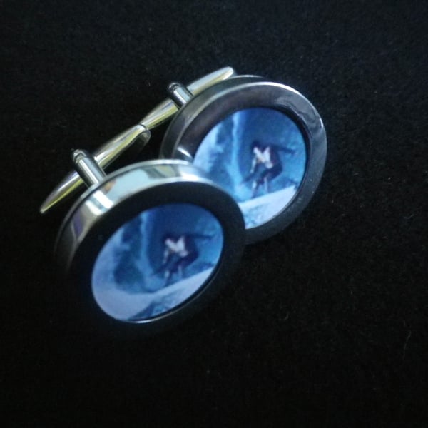 Surfer cufflinksfree shipping, gift wrapped, dynamic image, Ref 1234..