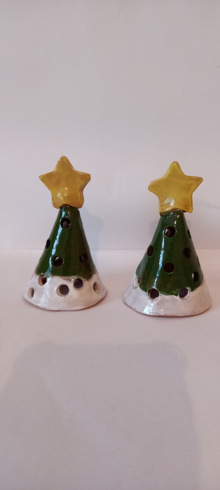 Christmas tree tealight holders 