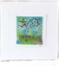 HAND EMBROIDERED GREETING CARD BLUEBELLS & BLOSSOM - Image 1