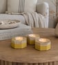 Handmade Wooden Candle Holder Set - Reclaimed Pallet Wood Tealights