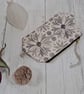 Hand Printed Linen Zipped Cosmetic Bag - Image 5