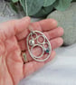 Necklace, Silver Rock Pools Pendant with Paua Shell - Image 3
