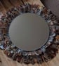 Round Pheasant Feather Mirror – Handmade Country Home Décor