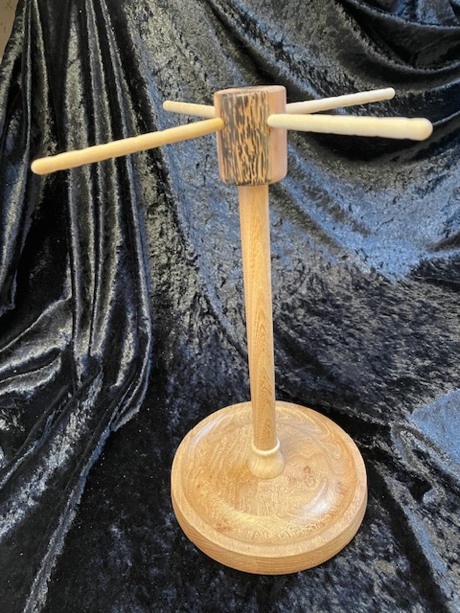 necklace display stand in wood