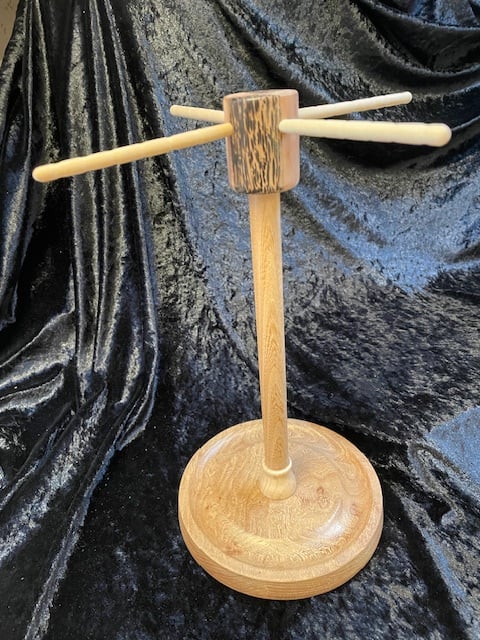 necklace display stand in wood