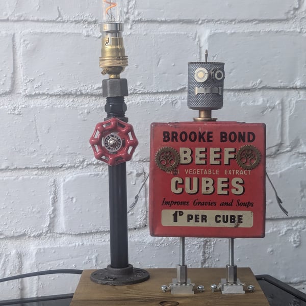 Steampunk robot lamp 