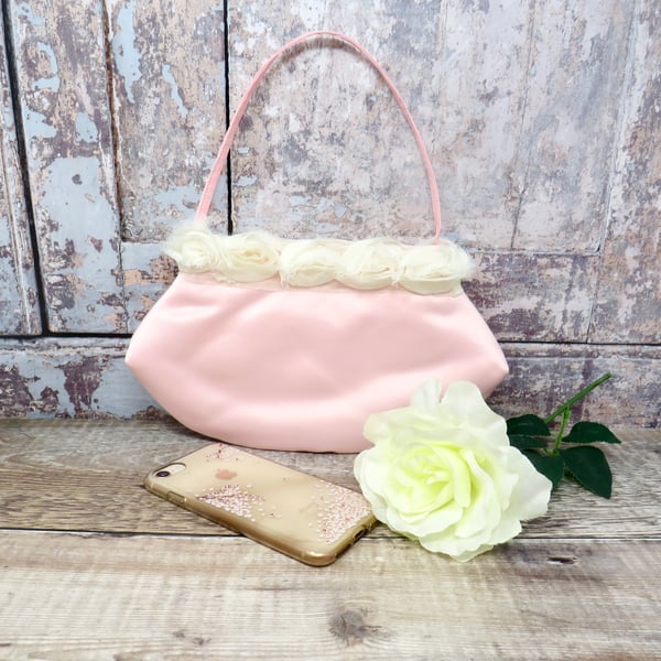  Pink satin Bridesmaids  Bag.