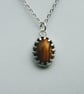 Silver Filigree Pendant with Golden Tiger's Eye Gemstone  - Image 3