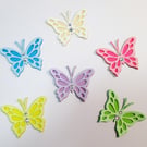 Handmade paper jewelled butterflies for junk journals, card toppers, 