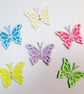 Handmade paper jewelled butterflies for junk journals, card toppers, 