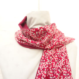 Liberty of London Print Long Scarf.Cotton Tana Lawn Cashmere .  