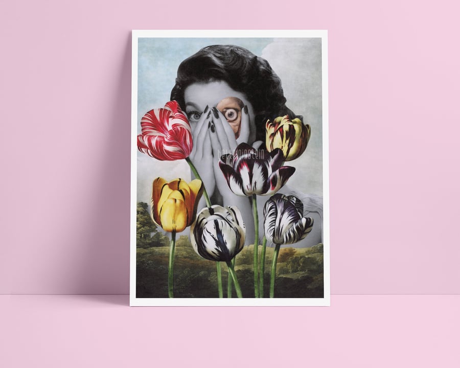 Loretta - Surreal Collage Art Print 