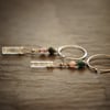 Watermelon Tourmaline and Silver Ancient Roman Style Earrings