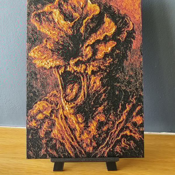 Clicker Last Of Us Hueforge Portrait 3D Printed Artwork Print "FREE EASEL STAND!
