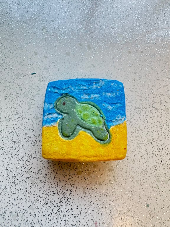 Clay turtle beach fridge magnet